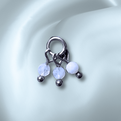 The Guide Crystals Blue Lace Agate Grape Crystal Earring Charm