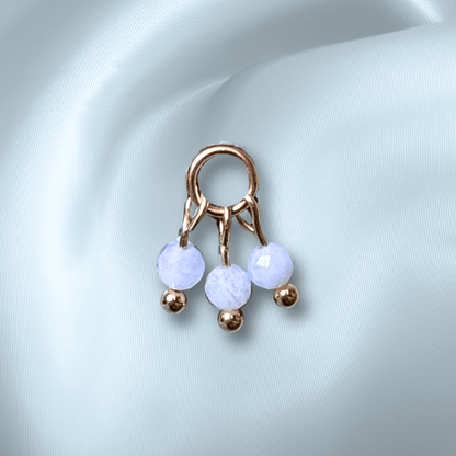 The Guide Crystals Blue Lace Agate Grape Crystal Earring Charm