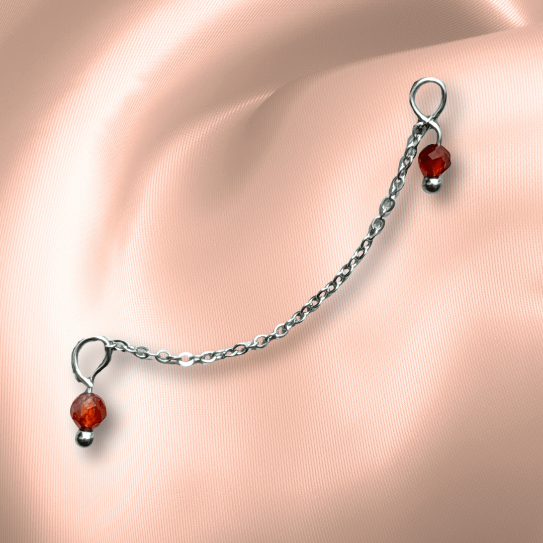 The Guide Crystals Carnelian Aphrodite Chain Crystal Earring Charm