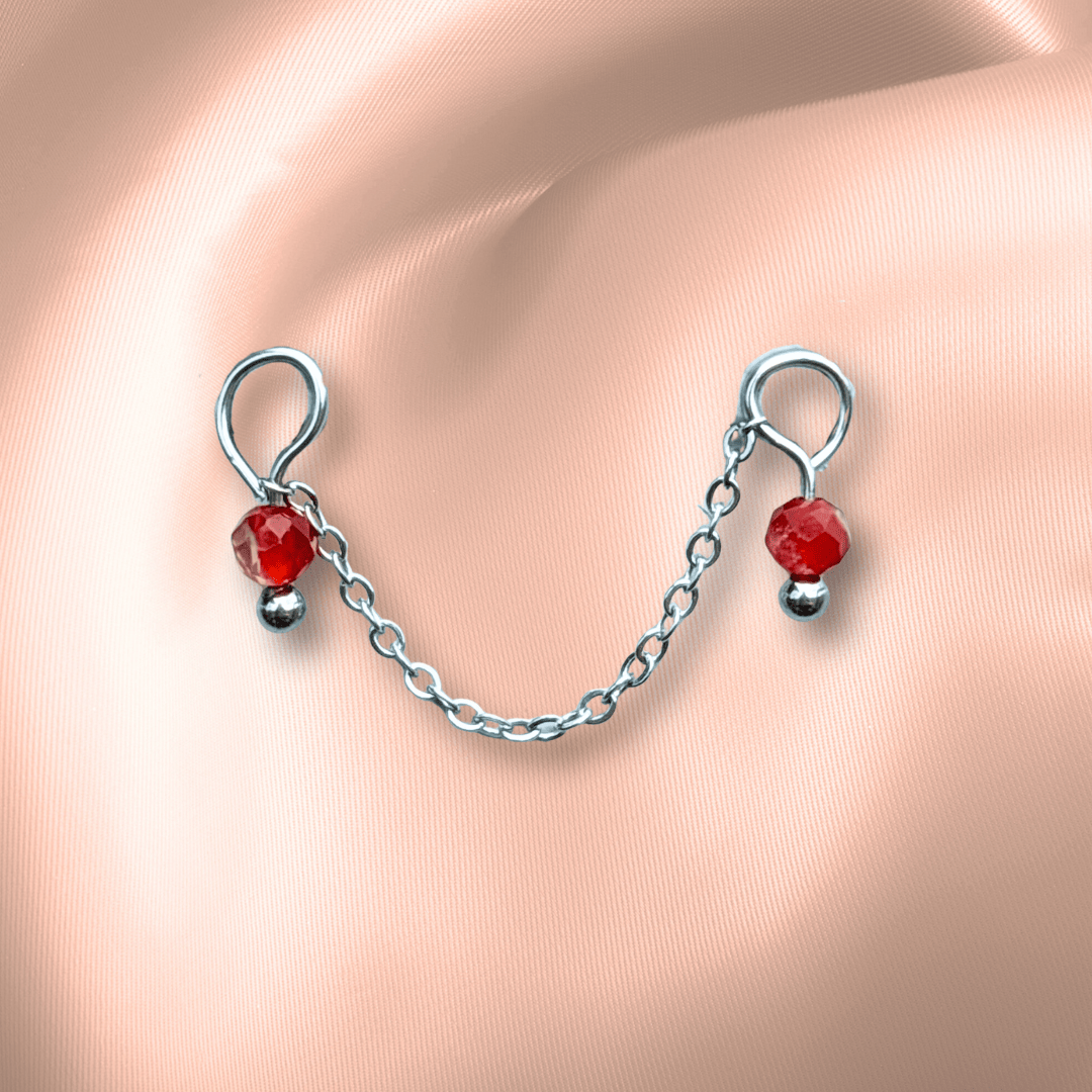The Guide Crystals Carnelian Aurora Chain Crystal Earring Charm