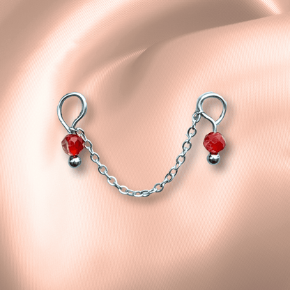 The Guide Crystals Carnelian Aurora Chain Crystal Earring Charm