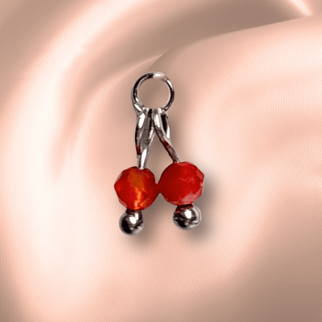 The Guide Crystals Carnelian Cherry Charm for Stud Earrings