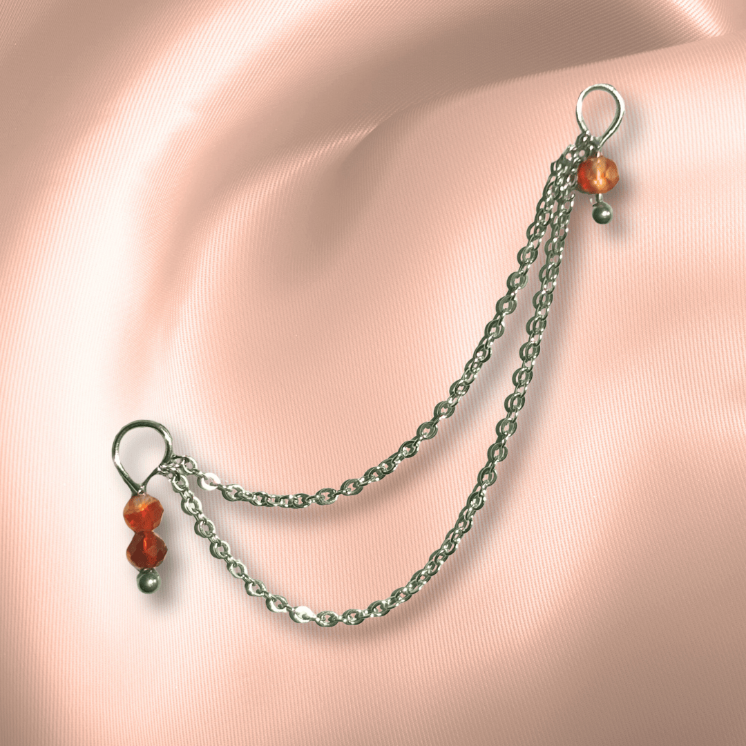 The Guide Crystals Carnelian Cordellia Chain Crystal Earring Charm