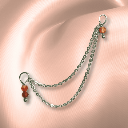 The Guide Crystals Carnelian Cordellia Chain Crystal Earring Charm