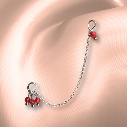 The Guide Crystals Carnelian Grape Chain Earring Charm