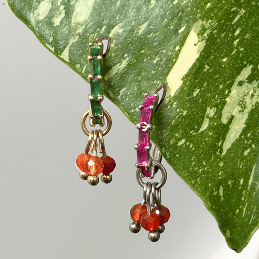 The Guide Crystals Carnelian Grape Crystal Earring Charm