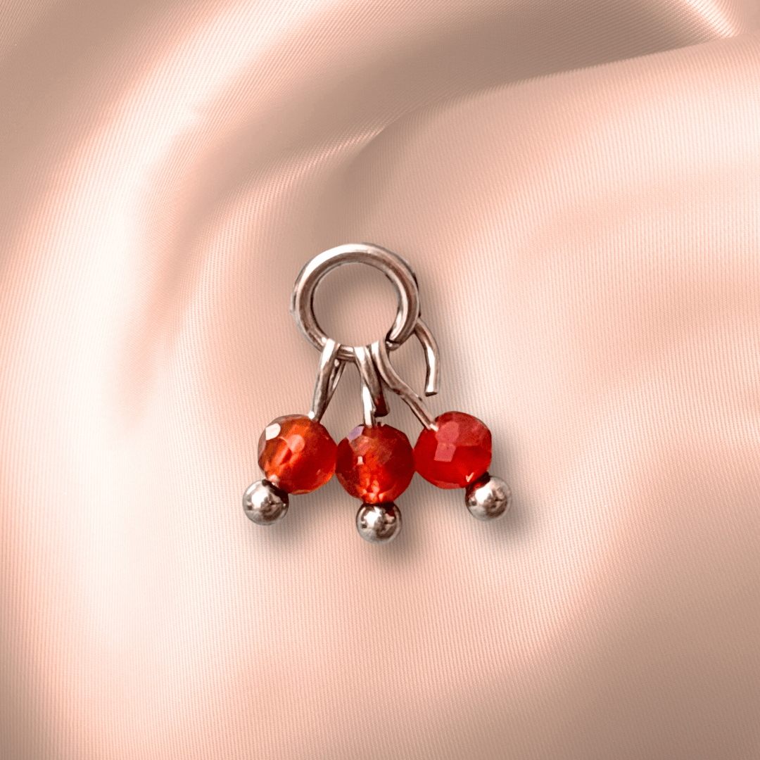 The Guide Crystals Carnelian Grape Crystal Earring Charm