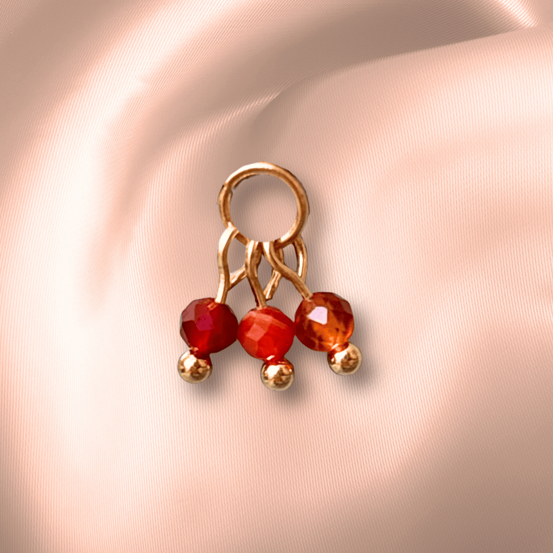 The Guide Crystals Carnelian Grape Crystal Earring Charm