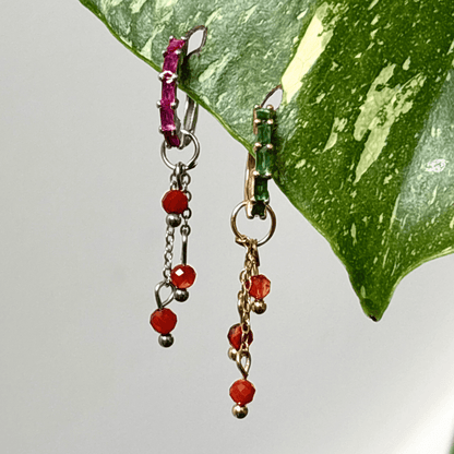 The Guide Crystals Carnelian Lily of the Valley Crystal Earring Charm