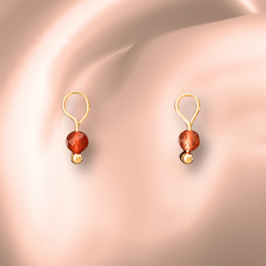 The Guide Crystals Carnelian Single Dew Drop Crystal Earring Charms