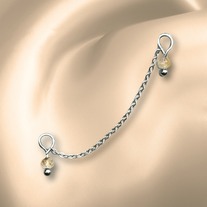 The Guide Crystals Citrine Aphrodite Chain Crystal Earring Charm