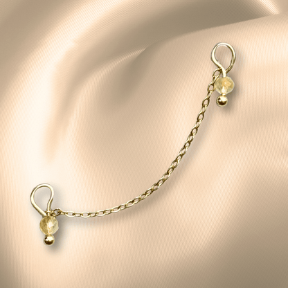 The Guide Crystals Citrine Aphrodite Chain Crystal Earring Charm