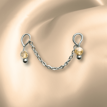 The Guide Crystals Citrine Aurora Chain Crystal Earring Charm