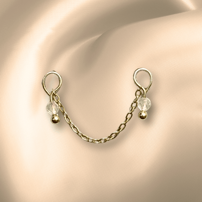 The Guide Crystals Citrine Aurora Chain Crystal Earring Charm