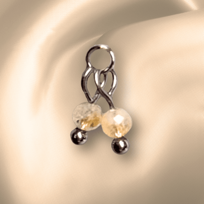 The Guide Crystals Citrine Cherry Charm for Stud Earrings