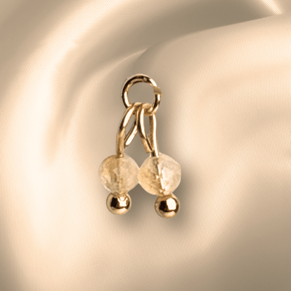 The Guide Crystals Citrine Cherry Charm for Stud Earrings