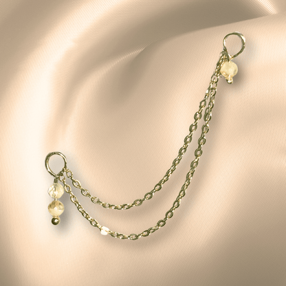 The Guide Crystals Citrine Cordellia Chain Crystal Earring Charm