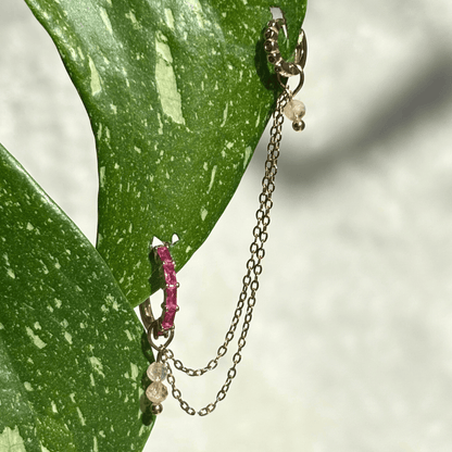 The Guide Crystals Gold | 1 PC Single Citrine Cordellia Chain Crystal Earring Charm