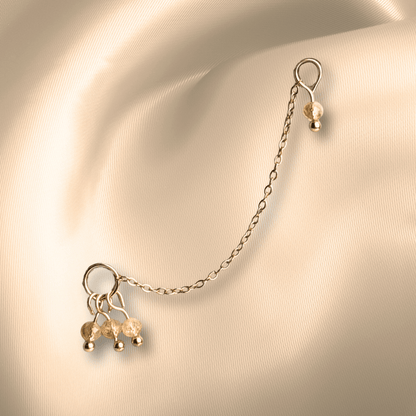 The Guide Crystals Citrine Grape Chain Earring Charm