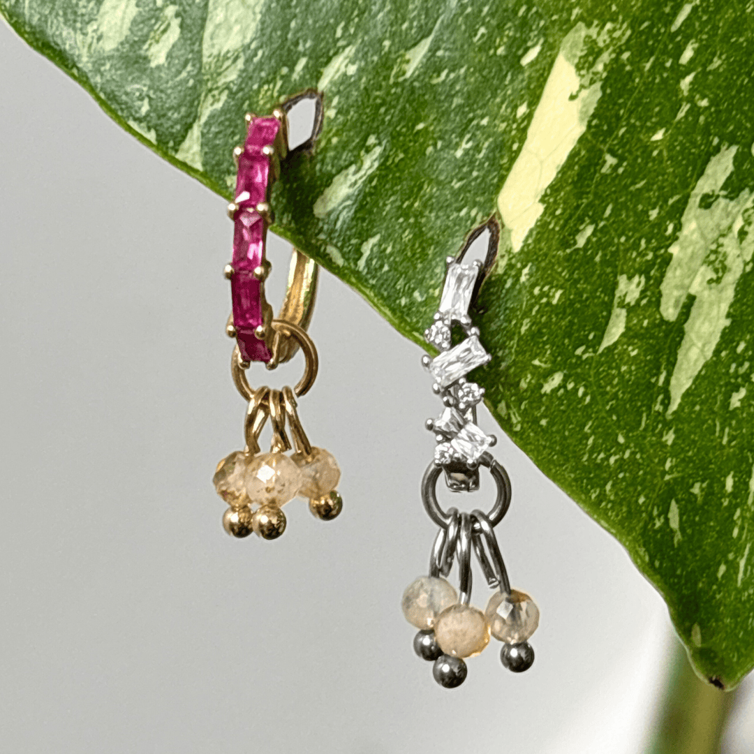 The Guide Crystals Citrine Grape Crystal Earring Charm