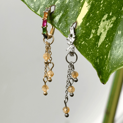 The Guide Crystals Citrine Lily of the Valley Crystal Earring Charm