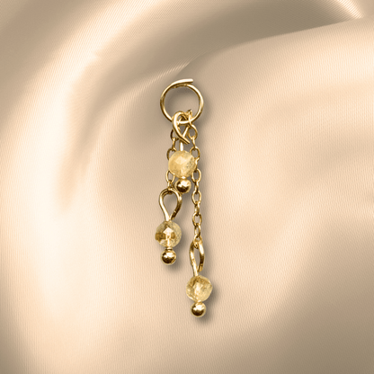 The Guide Crystals Citrine Lily of the Valley Crystal Earring Charm