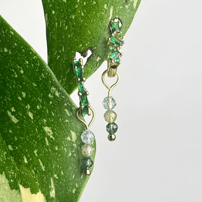 The Guide Crystals Gold CUSTOM Triple Dew Drop Crystal Earring Charms