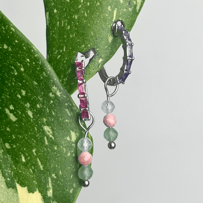 The Guide Crystals Silver CUSTOM Triple Dew Drop Crystal Earring Charms