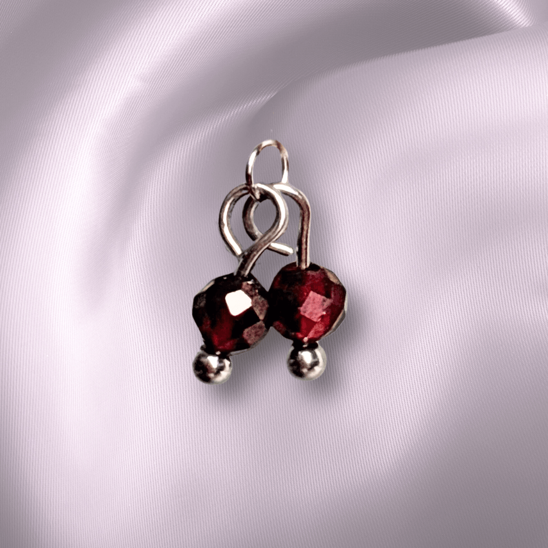 The Guide Crystals Garnet Cherry Charm for Stud Earrings