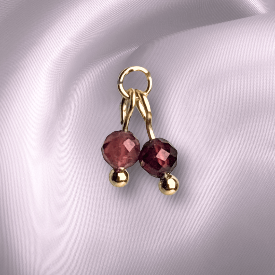 The Guide Crystals Garnet Cherry Charm for Stud Earrings