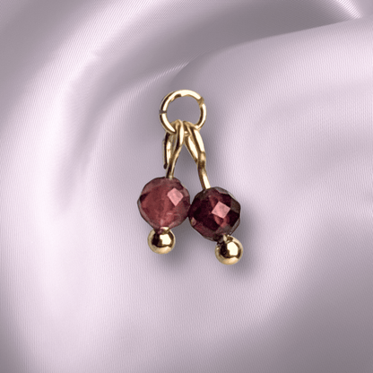 The Guide Crystals Garnet Cherry Charm for Stud Earrings