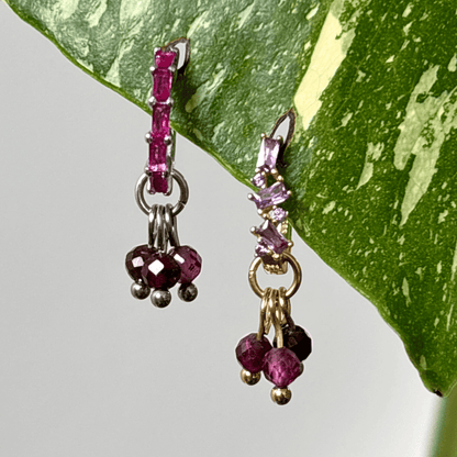 The Guide Crystals Garnet Grape Crystal Earring Charm