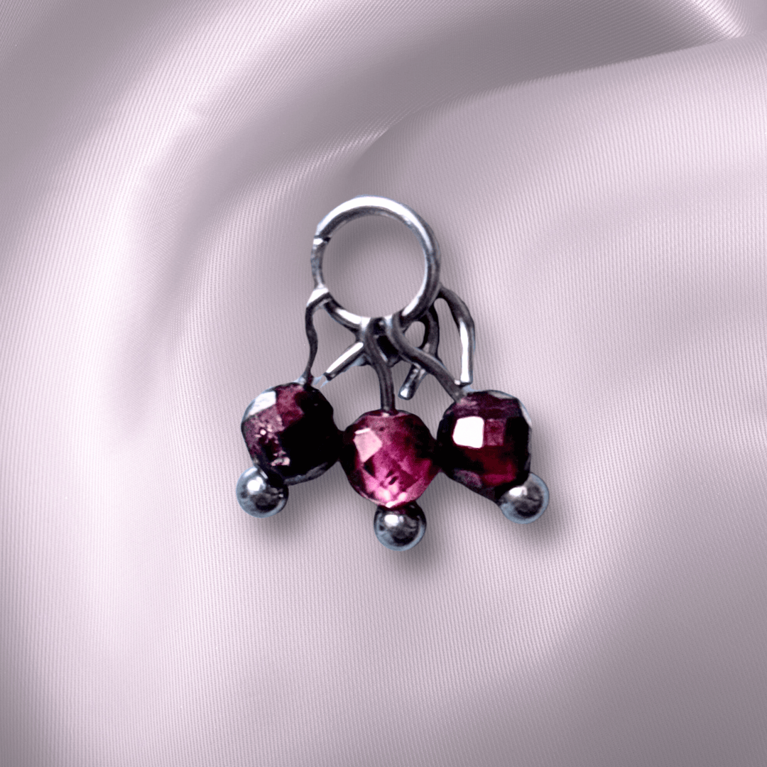 The Guide Crystals Garnet Grape Crystal Earring Charm