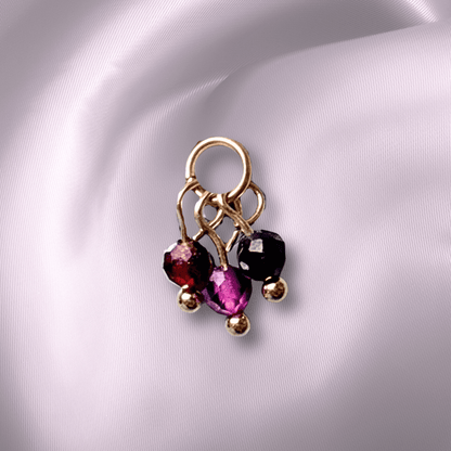 The Guide Crystals Garnet Grape Crystal Earring Charm