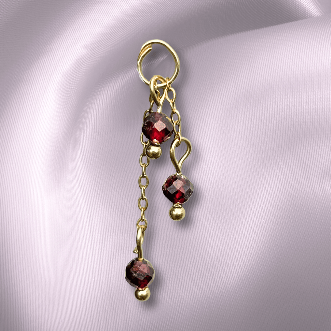 The Guide Crystals Garnet Lily of the Valley Crystal Earring Charm