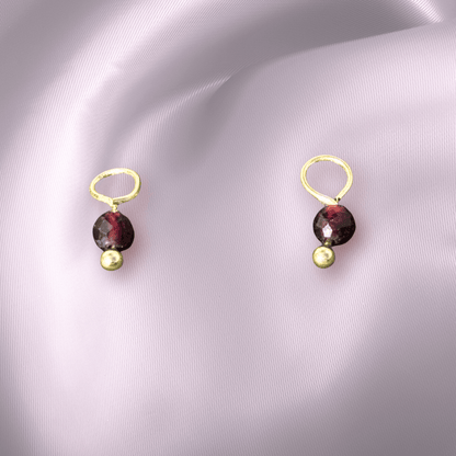 The Guide Crystals Garnet Single Dew Drop Crystal Earring Charms