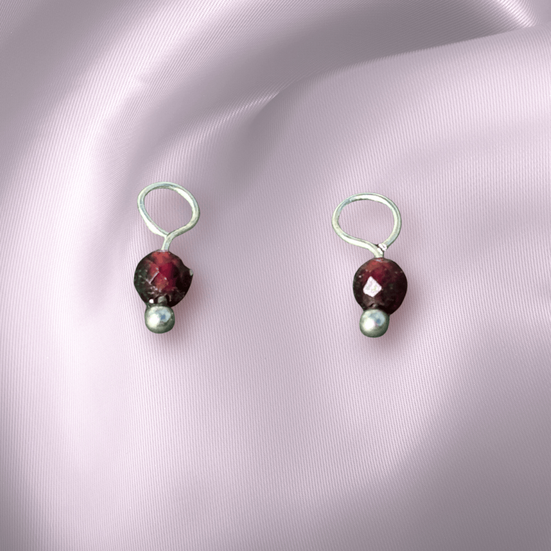 The Guide Crystals Garnet Single Dew Drop Crystal Earring Charms