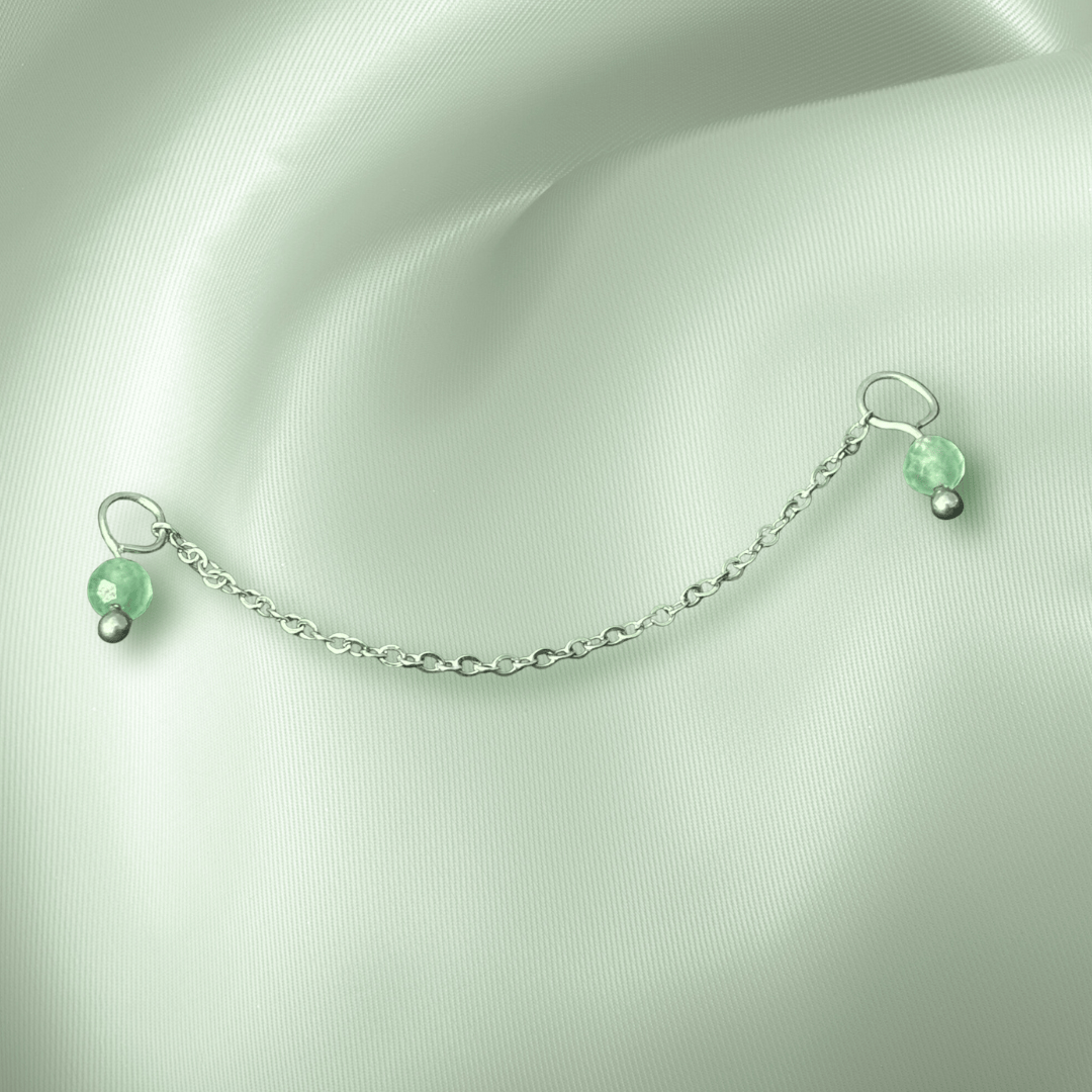 The Guide Crystals Green Aventurine Aphrodite Chain Crystal Earring Charm