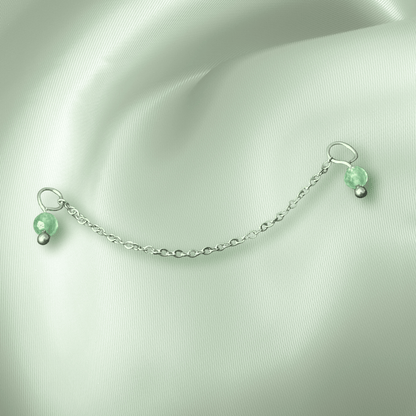 The Guide Crystals Green Aventurine Aphrodite Chain Crystal Earring Charm