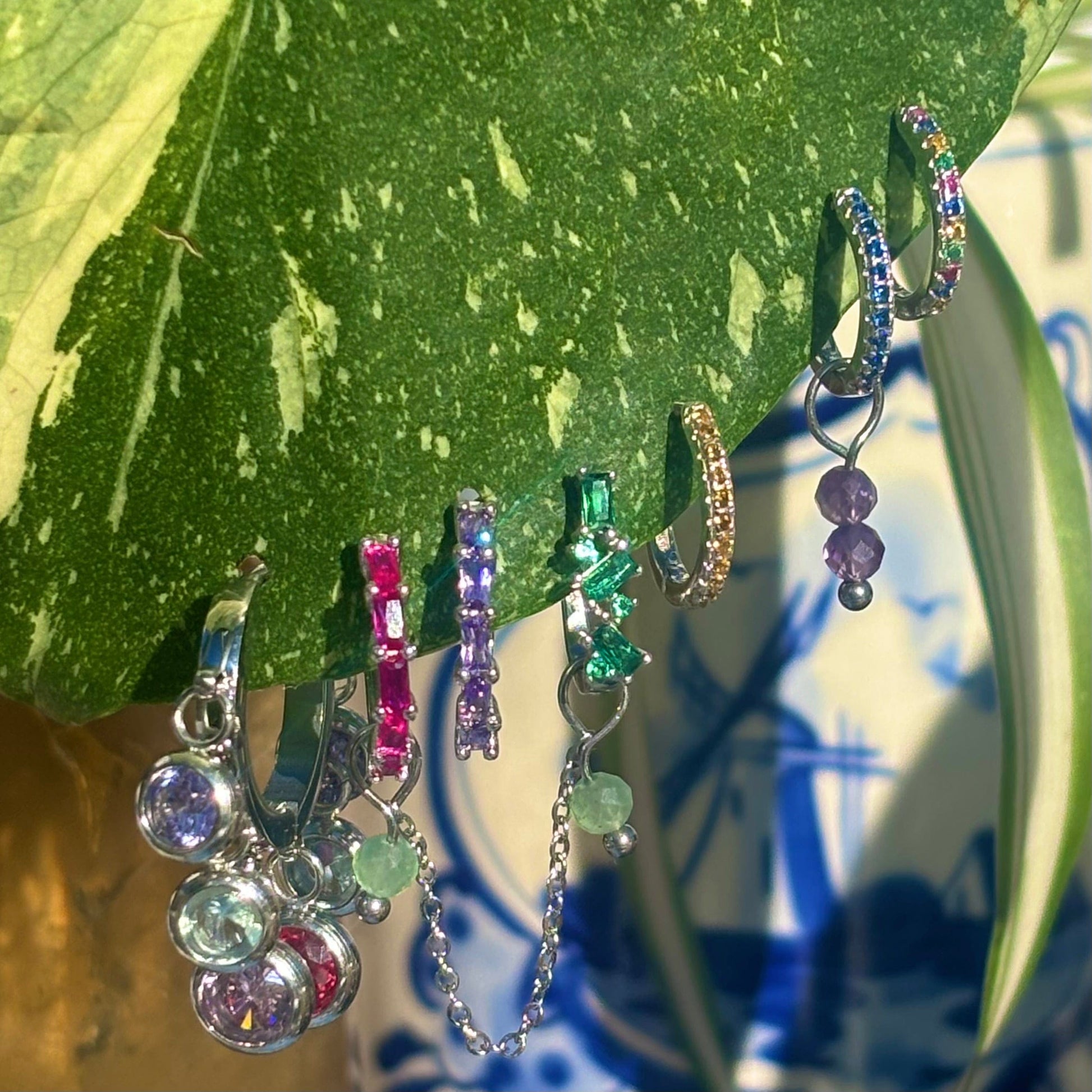 The Guide Crystals Green Aventurine Double Dew Drop Crystal Earring Charms