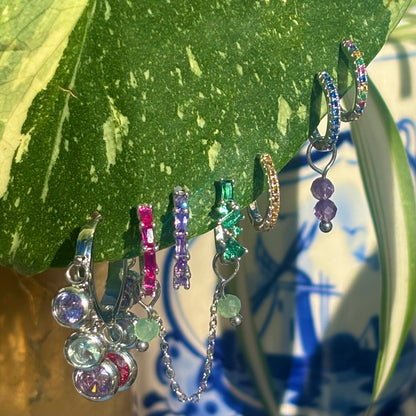 The Guide Crystals Green Aventurine Double Dew Drop Crystal Earring Charms