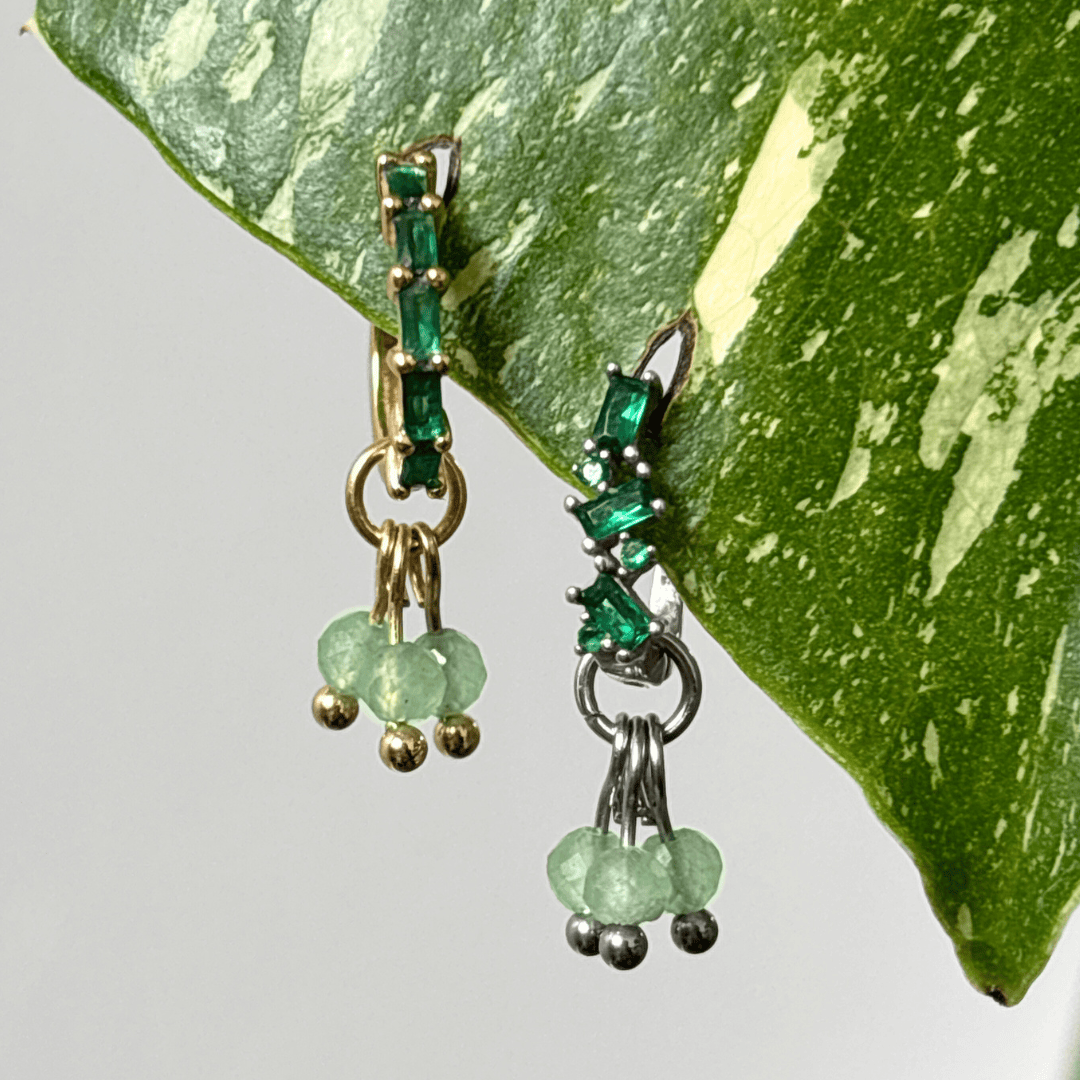 The Guide Crystals Green Aventurine Grape Crystal Earring Charm