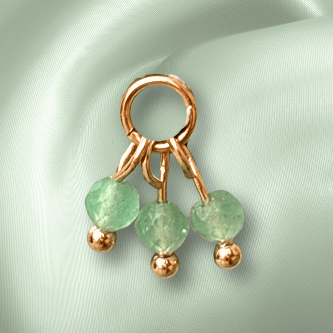 The Guide Crystals Green Aventurine Grape Crystal Earring Charm