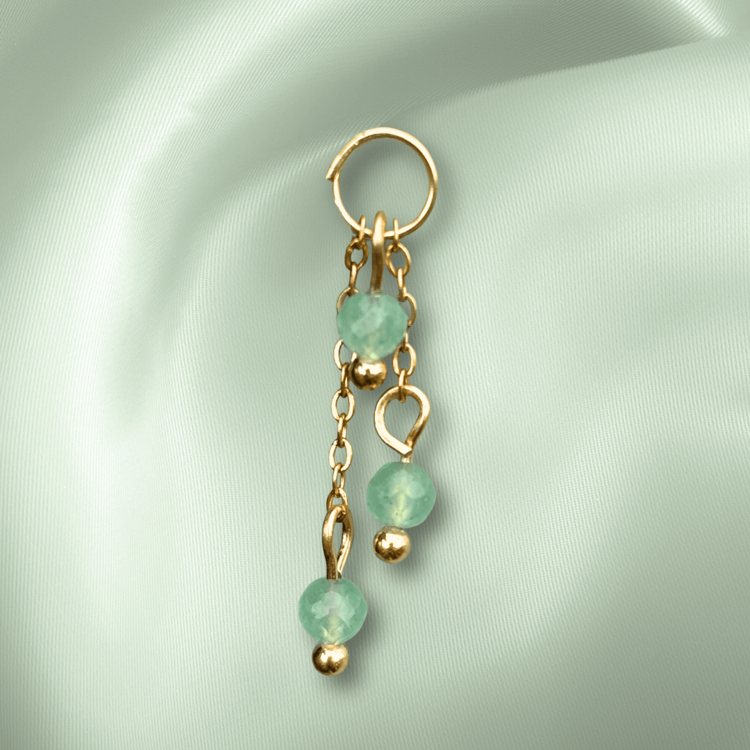 The Guide Crystals Green Aventurine Lily of the Valley Crystal Earring Charm