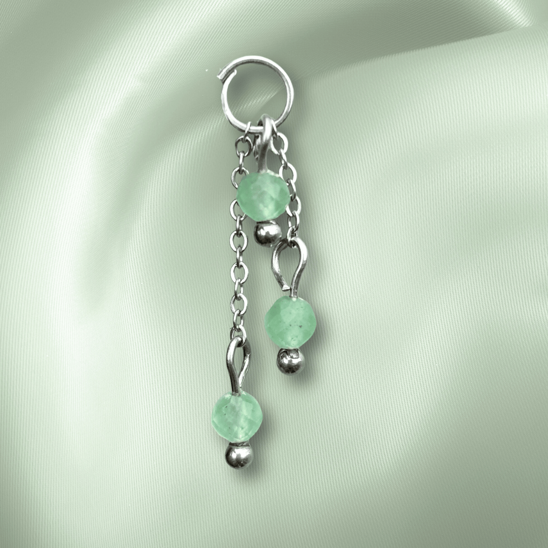 The Guide Crystals Green Aventurine Lily of the Valley Crystal Earring Charm