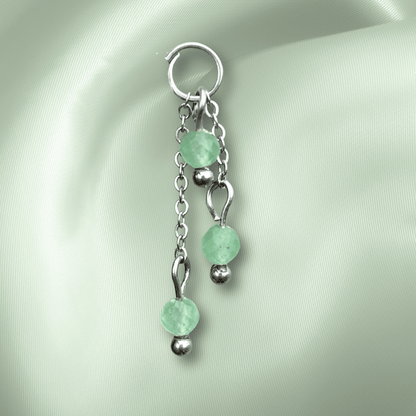 The Guide Crystals Green Aventurine Lily of the Valley Crystal Earring Charm