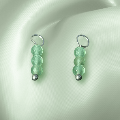 The Guide Crystals Green Aventurine Triple Dew Drop Crystal Earring Charms