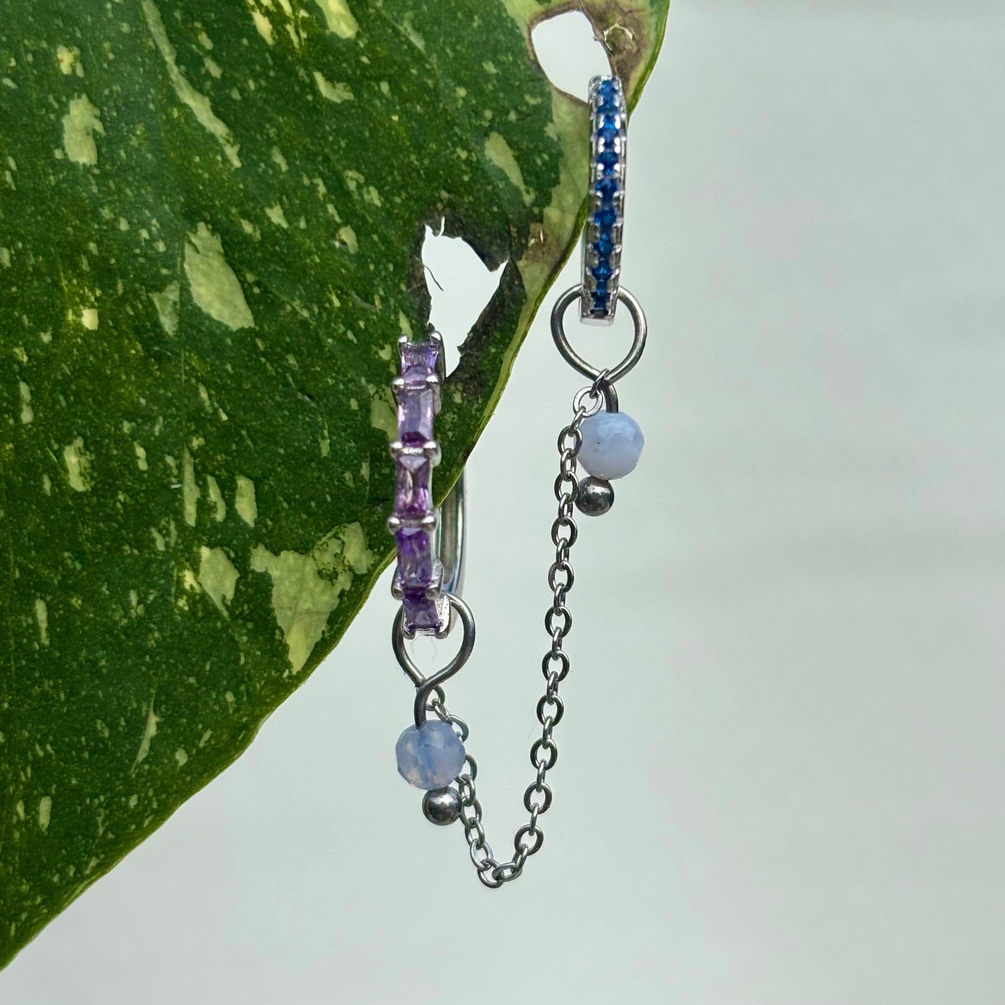 The Guide Crystals Midnight Blue Zirconia Gold Mini Huggie Earrings