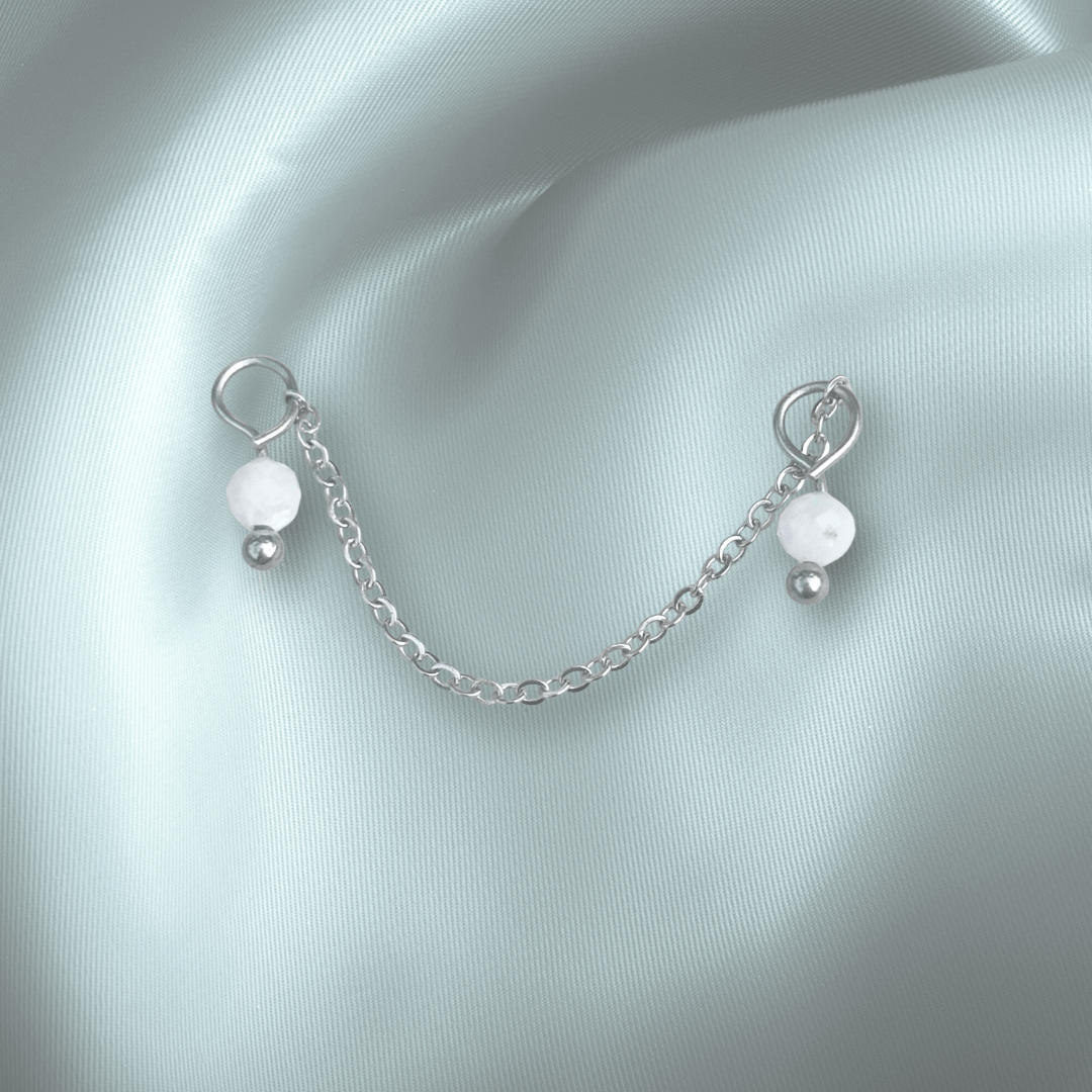 The Guide Crystals Moonstone Aurora Chain Crystal Earring Charm