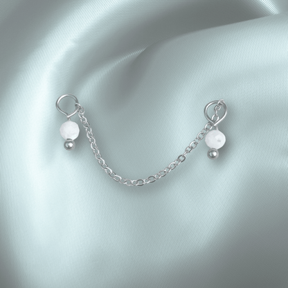 The Guide Crystals Moonstone Aurora Chain Crystal Earring Charm